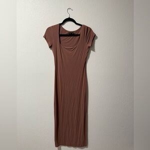 Elegant Brown Maxi Dress